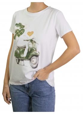 t shirt con vespa e palloncini 